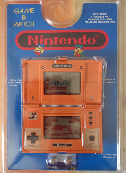 Donkey Kong DK-52 and Donkey Kong Jr DJ-101 Game & Watch Blister Packs