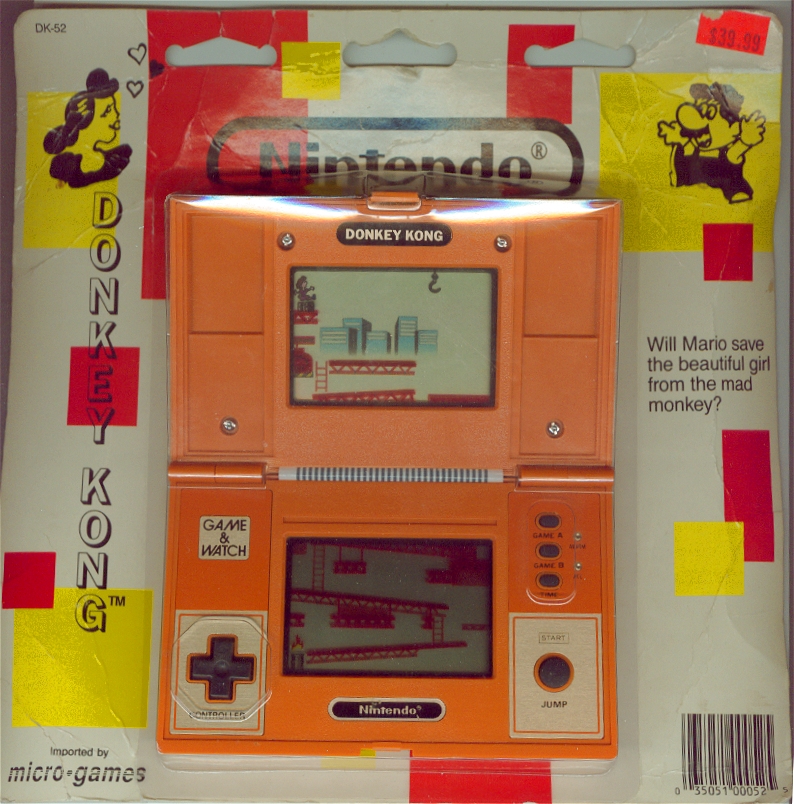 Donkey Kong DK-52 and Donkey Kong Jr DJ-101 Game & Watch Blister Packs